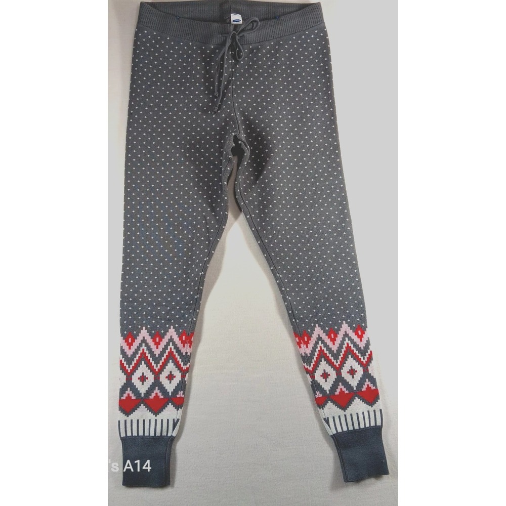 Old Navy Womens Multicolor Geometric‎ Drawstring Activewear Leggings Size Small